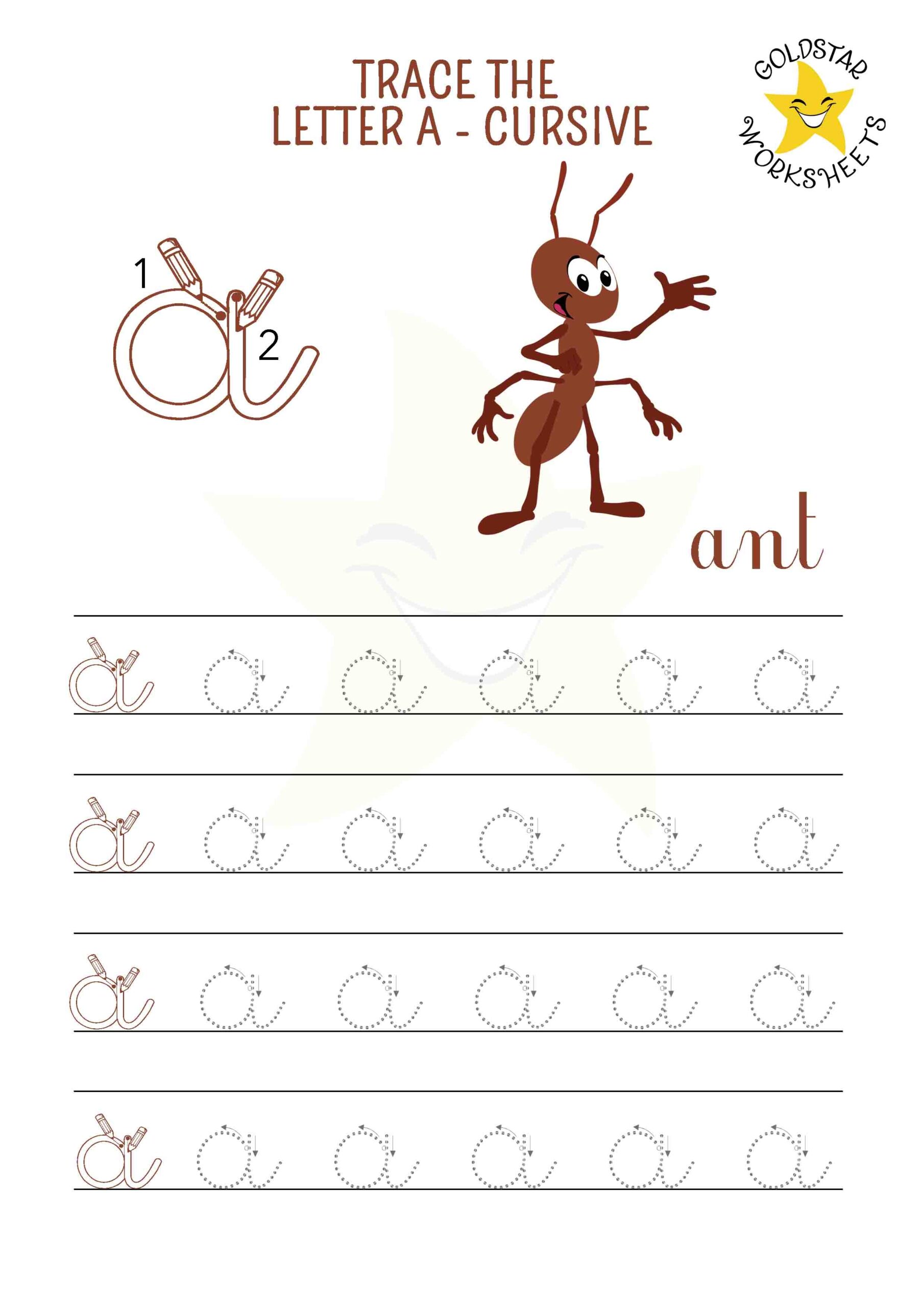 Cursive Lowercase Letter Tracing Worksheets Printable Infoupdate