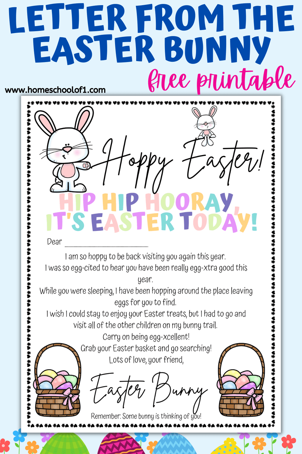 Easter Bunny Letter Free Printable Easter Bunny Letter Easter Bunny