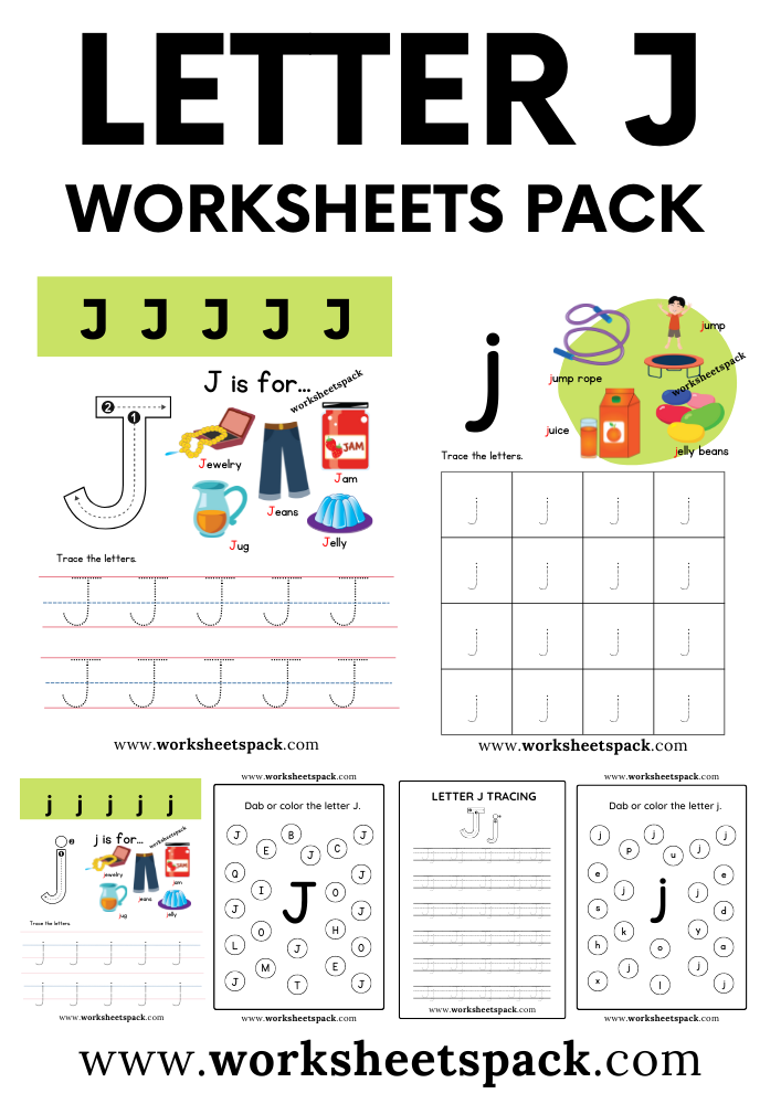 Free Letter J Printable Worksheets PDF Worksheetspack