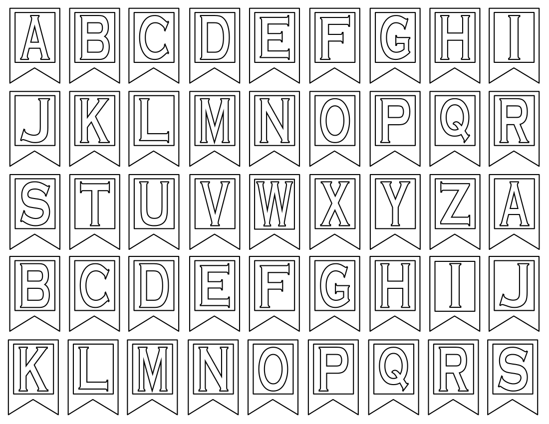 Free Letter Printables For Banners Free Printable Template