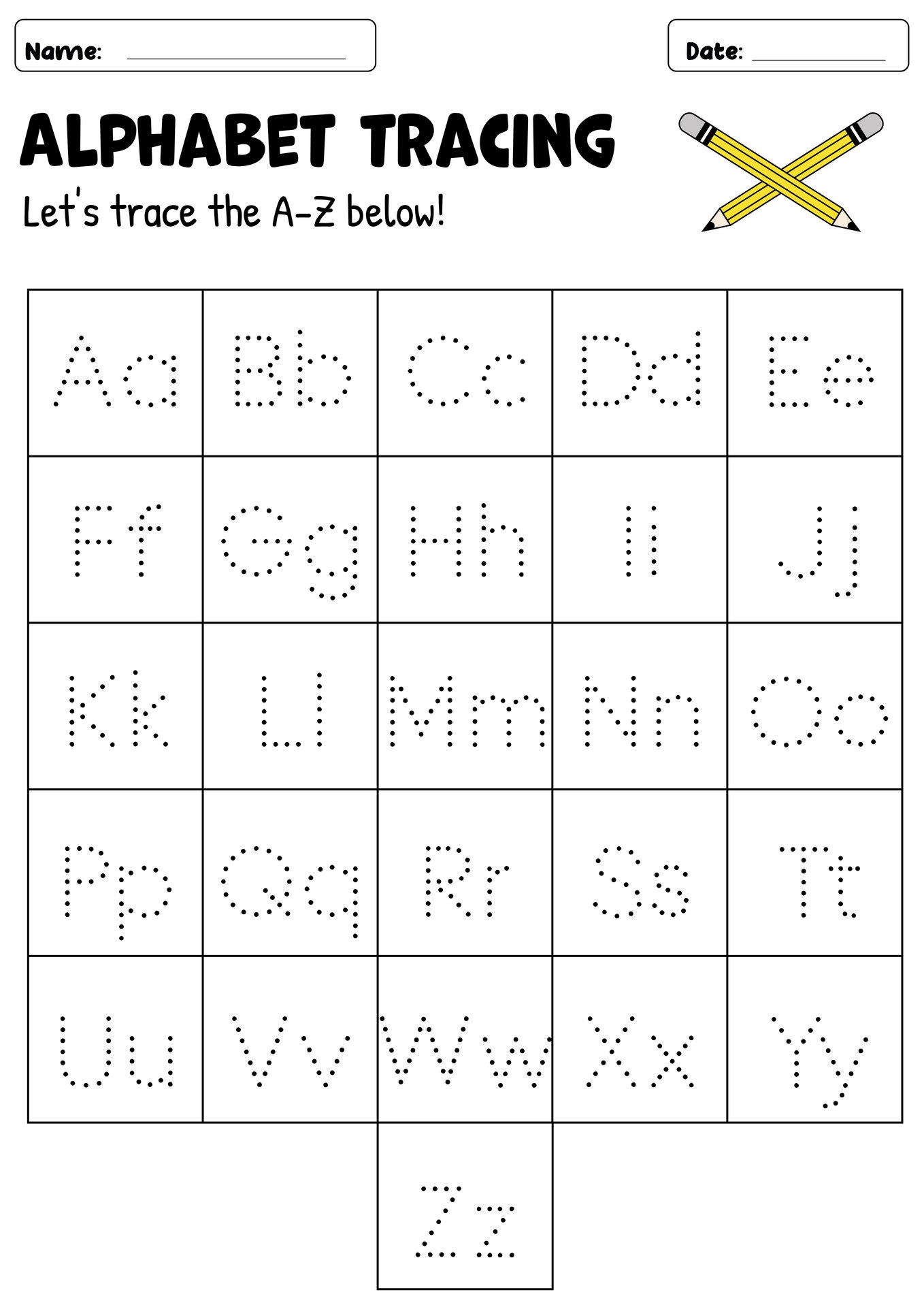 Free Printable Abc Tracing Printable Form Templates And Letter