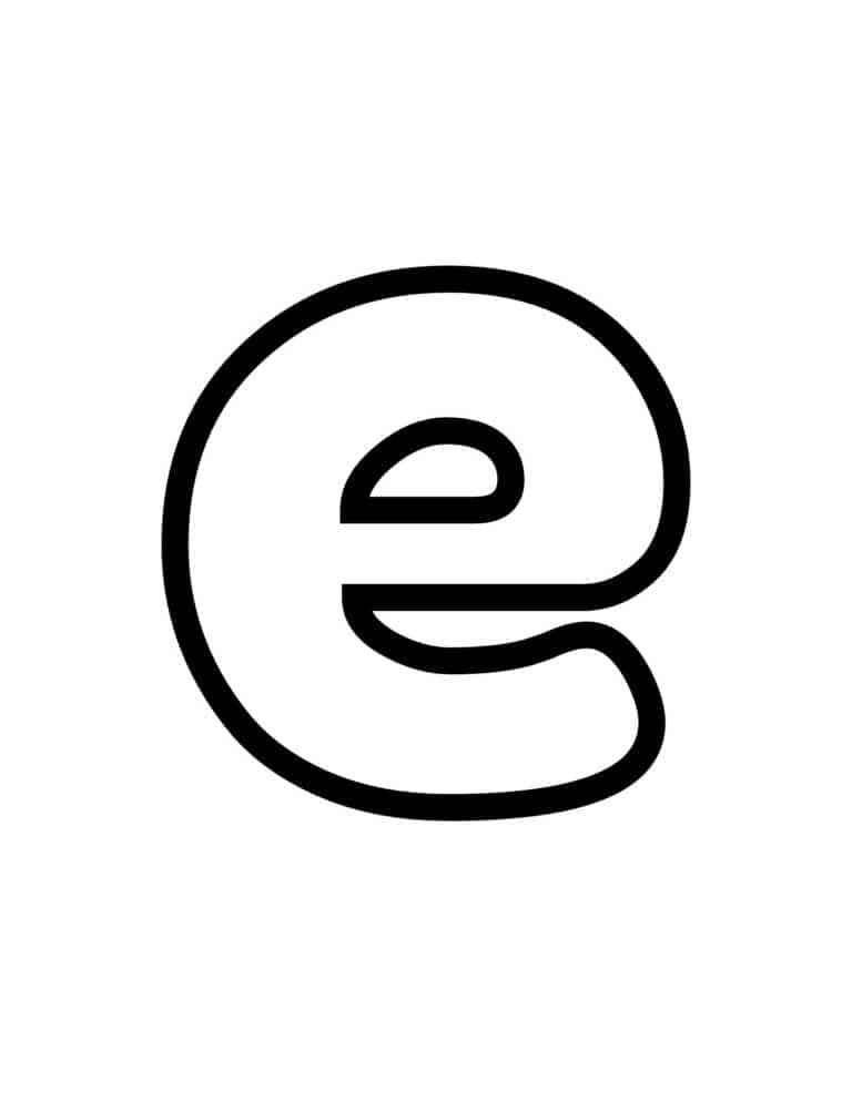 Free Printable Bubble Letter E Bubble Alphabet Letters
