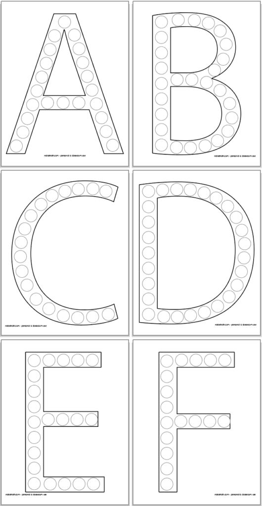 Free Printable Uppercase Alphabet Dot Marker Pages