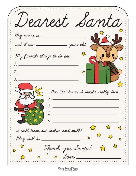 Free Santa Letter Template Printable Infoupdate
