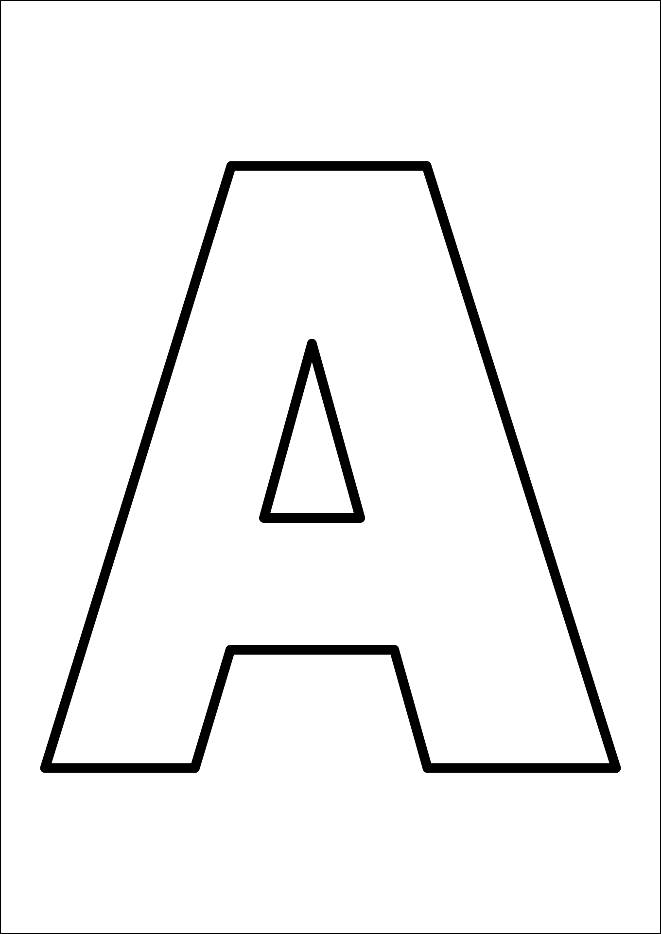 Letter A Printable Template