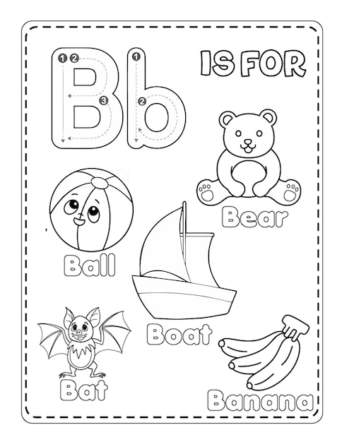 Letter B Coloring Pages For Preers Free Printable Infoupdate