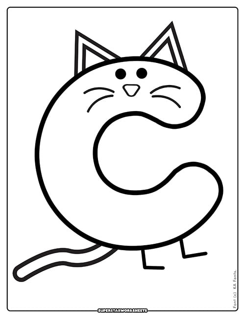 Letter C Coloring Pages Preschool Free Printable Infoupdate