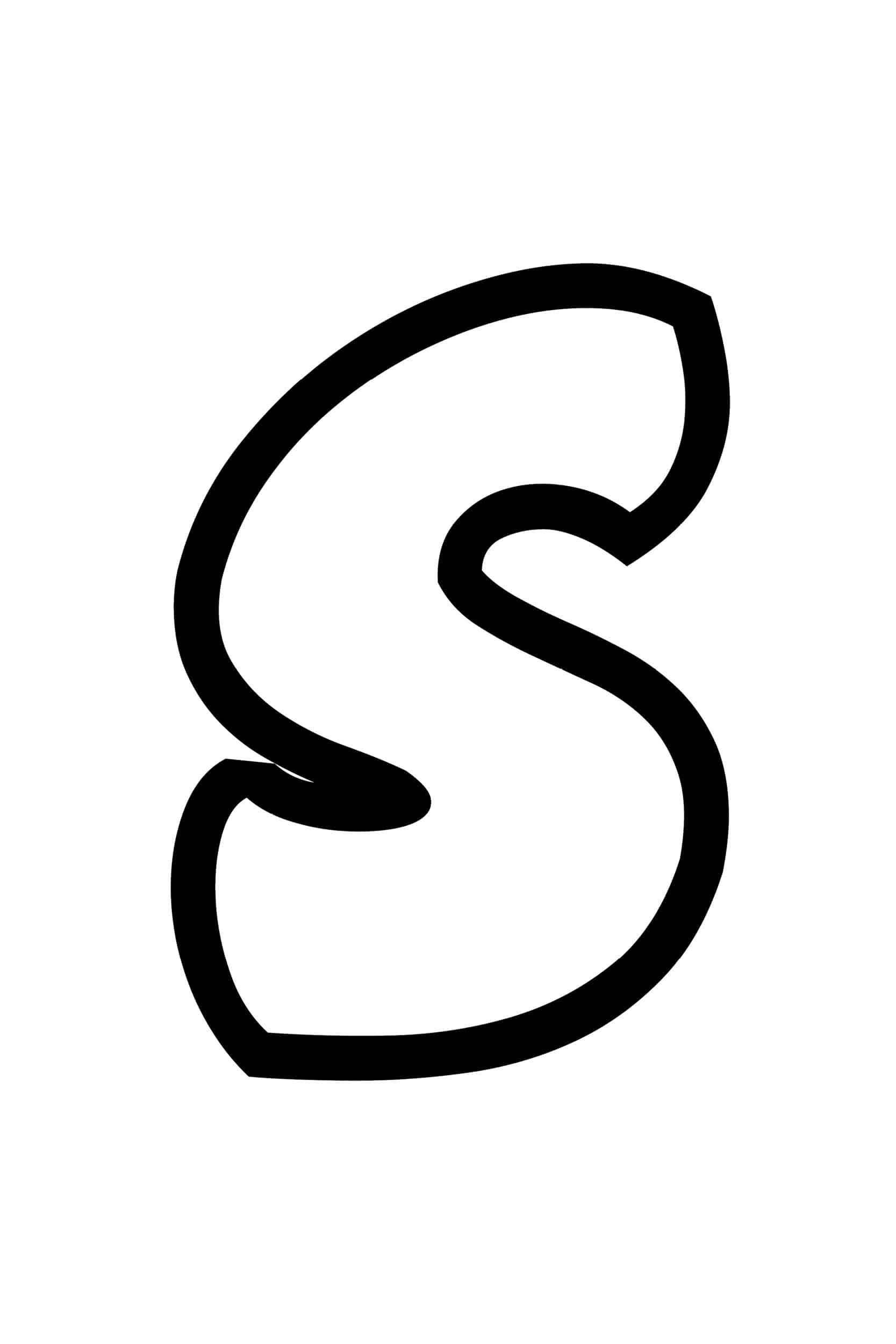 Letter S Stencil Printable