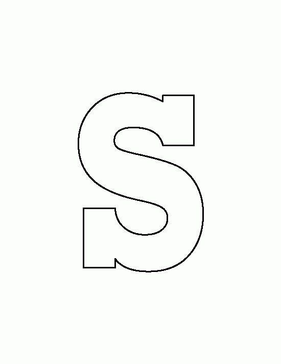 Letter S Stencil Printable