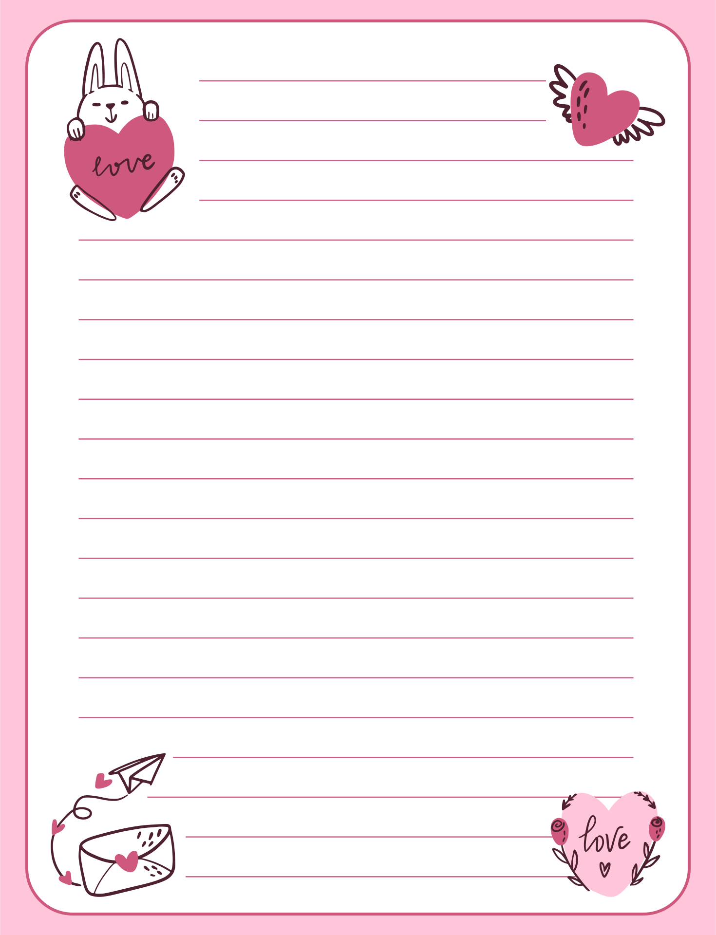 Letter Writing Paper 10 Free PDF Printables Printablee
