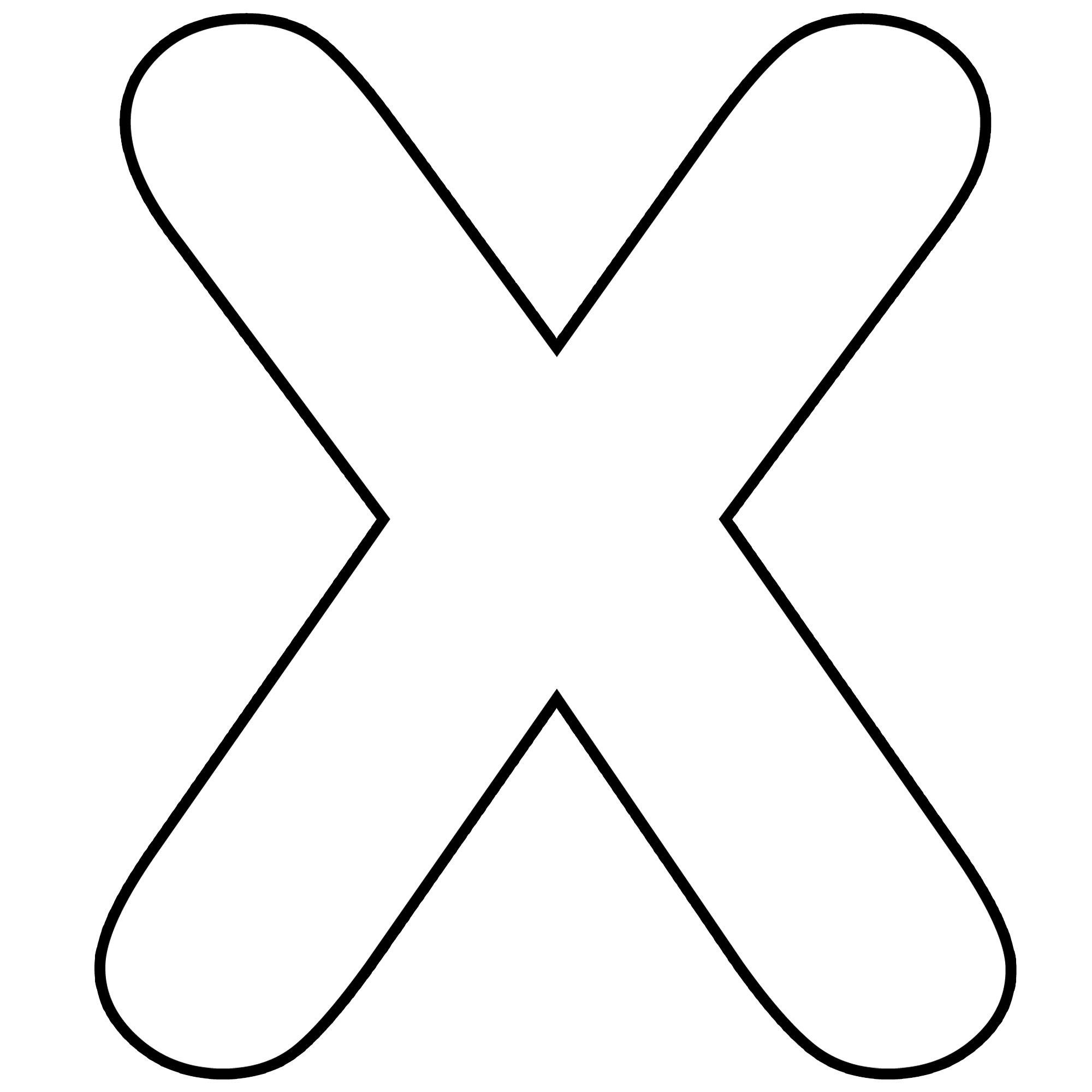 Letter X Template Printable Printable Word Searches