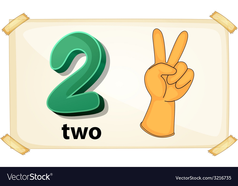 Number Two Royalty Free Vector Image VectorStock