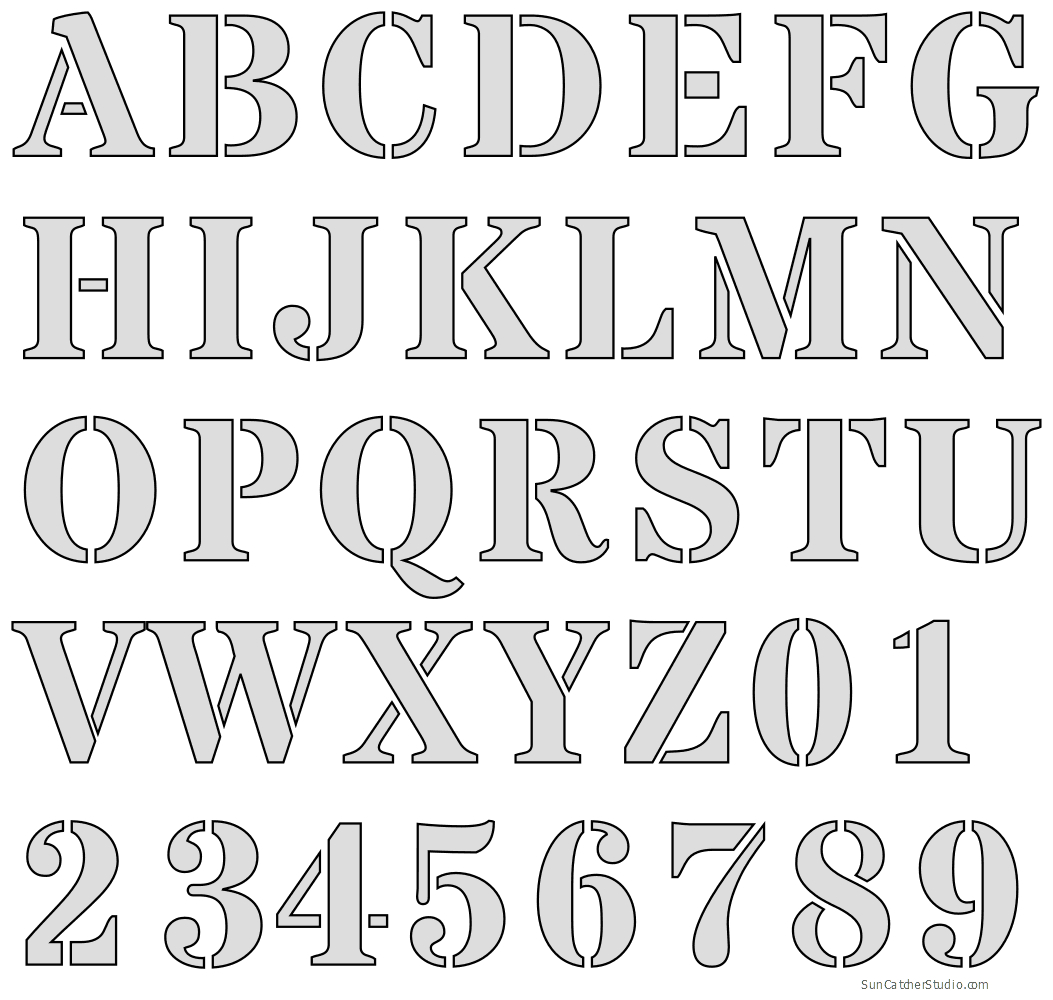 Printable Alphabet Letter Stencils Printable Free Templates