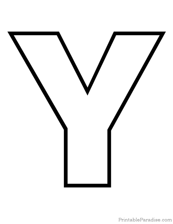 Printable Letter Y Outline Print Bubble Letter Y