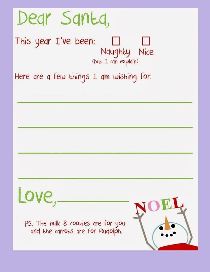 Printable Santa Letter Template Free Download Free Download And Print