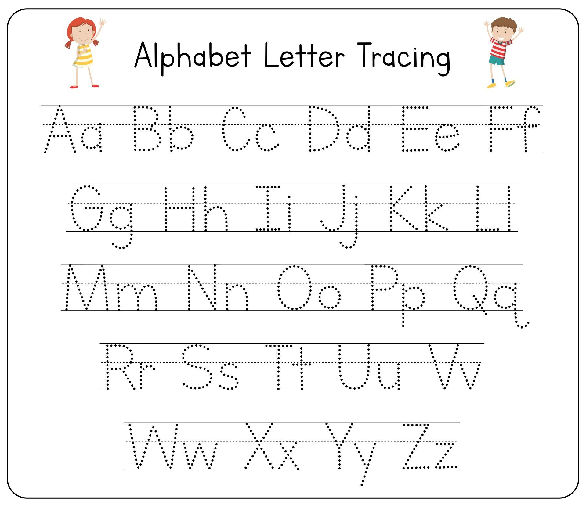 Printable Tracing Alphabet Letters