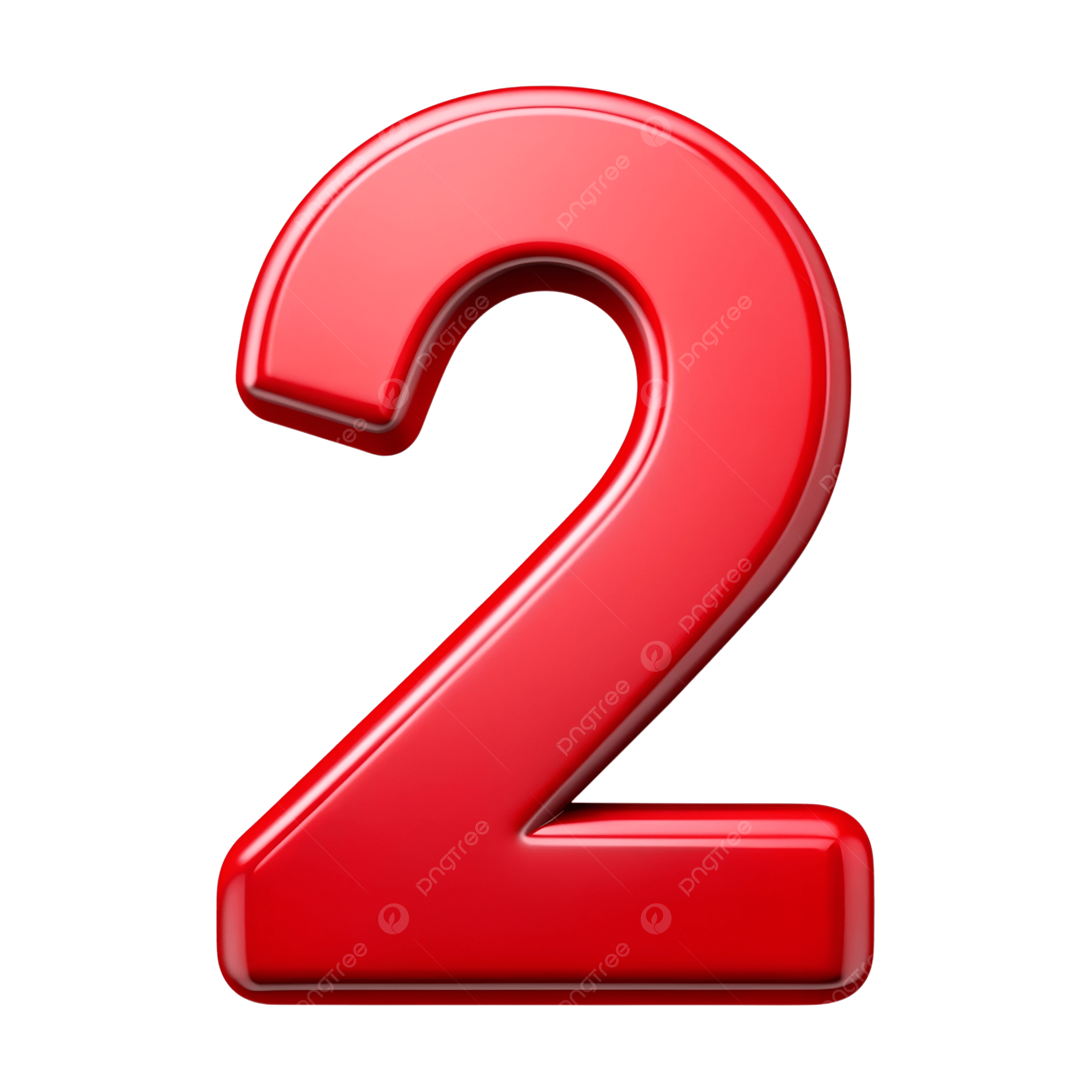 Red 3d Number Two Clipart Isolated On Black Background Red Number Two 