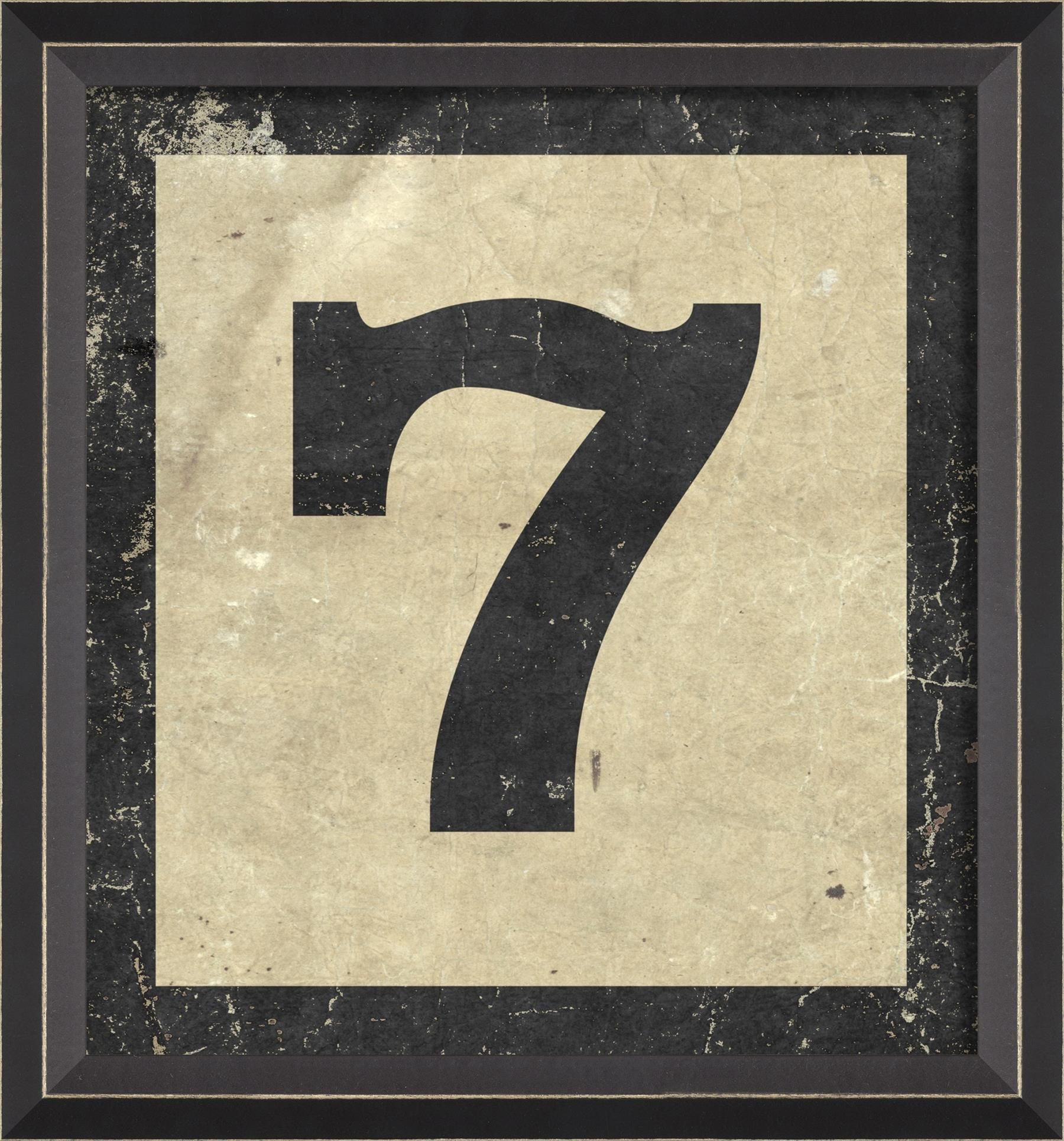 Spicher Company BC Number 7 In Black 88888 Numbers Number 7 